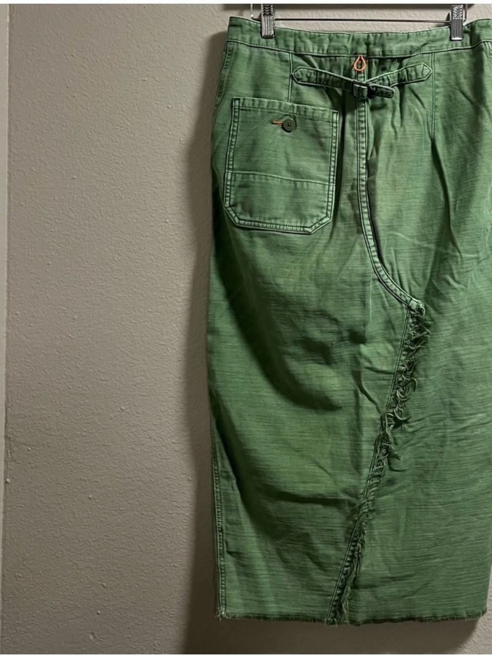 Free People Green Patchwork Pencil Skirt